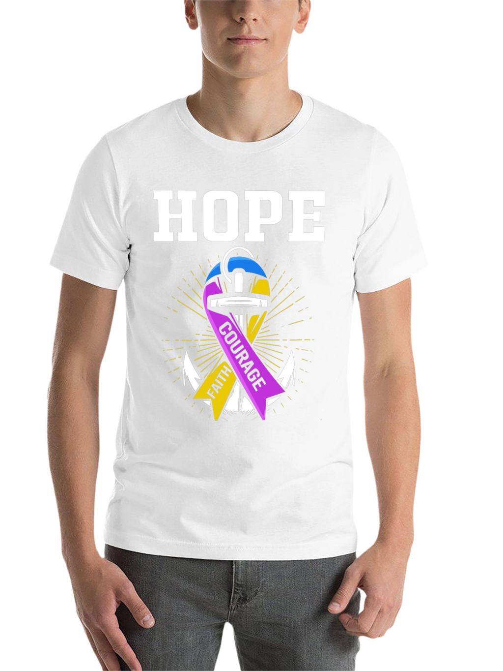 Hope Faith Courage Graphic T-Shirt