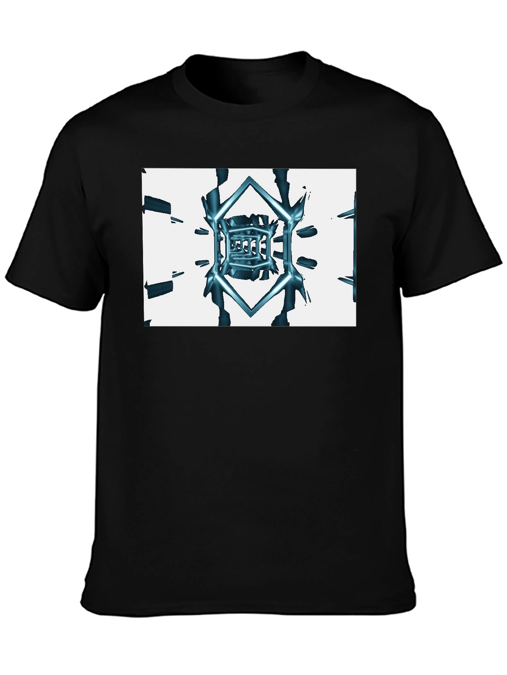 Abstract Cube Tee - Black Graphic T-Shirt