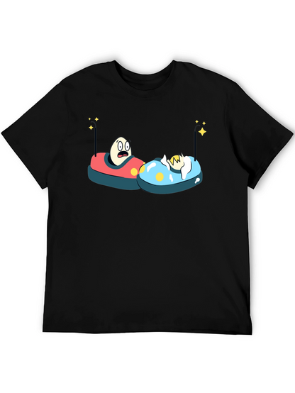 Bumper Car Eggs T-Shirt - Fun Cartoon Graphic Tee