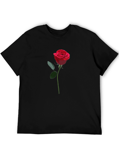 Rose Graphic Black T-Shirt
