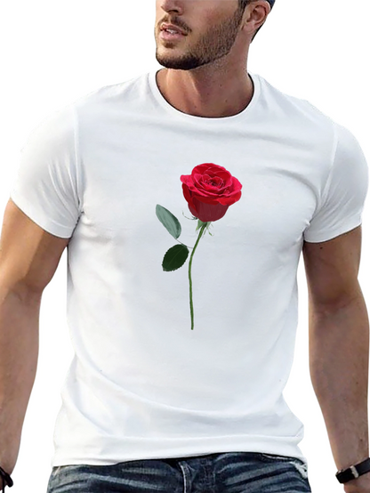 Rose Graphic Black T-Shirt