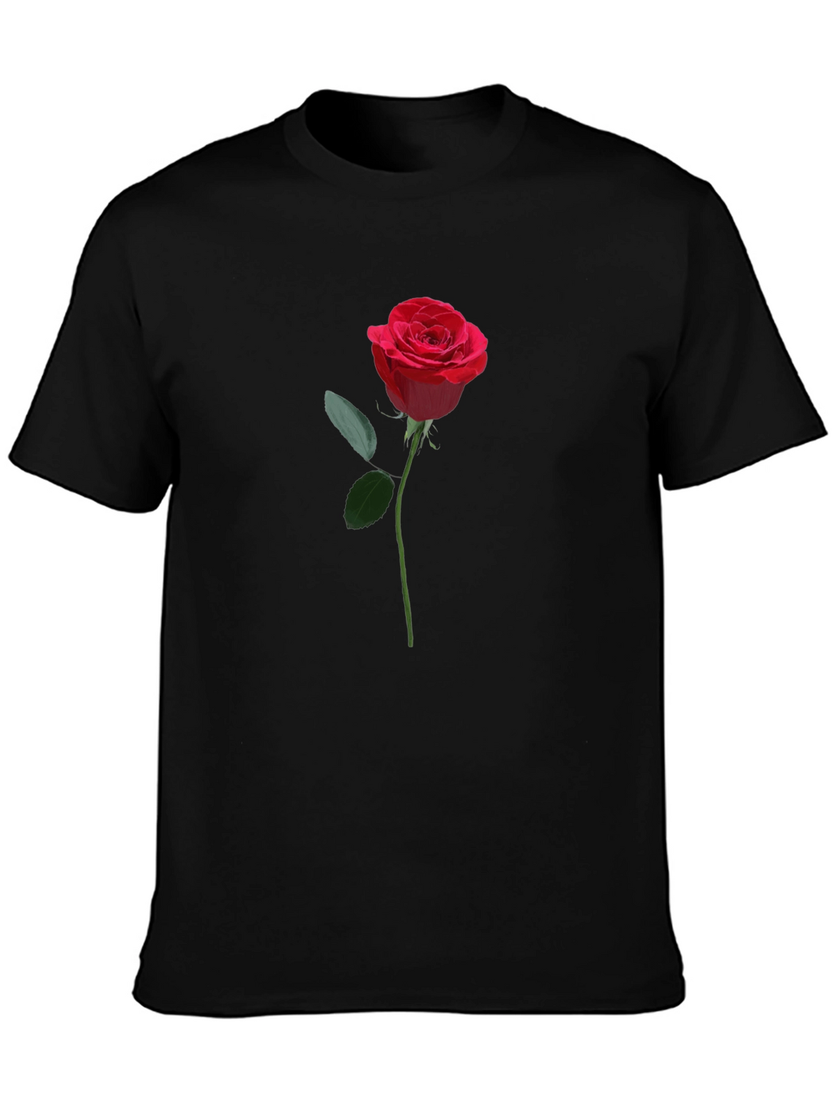Rose Graphic Black T-Shirt