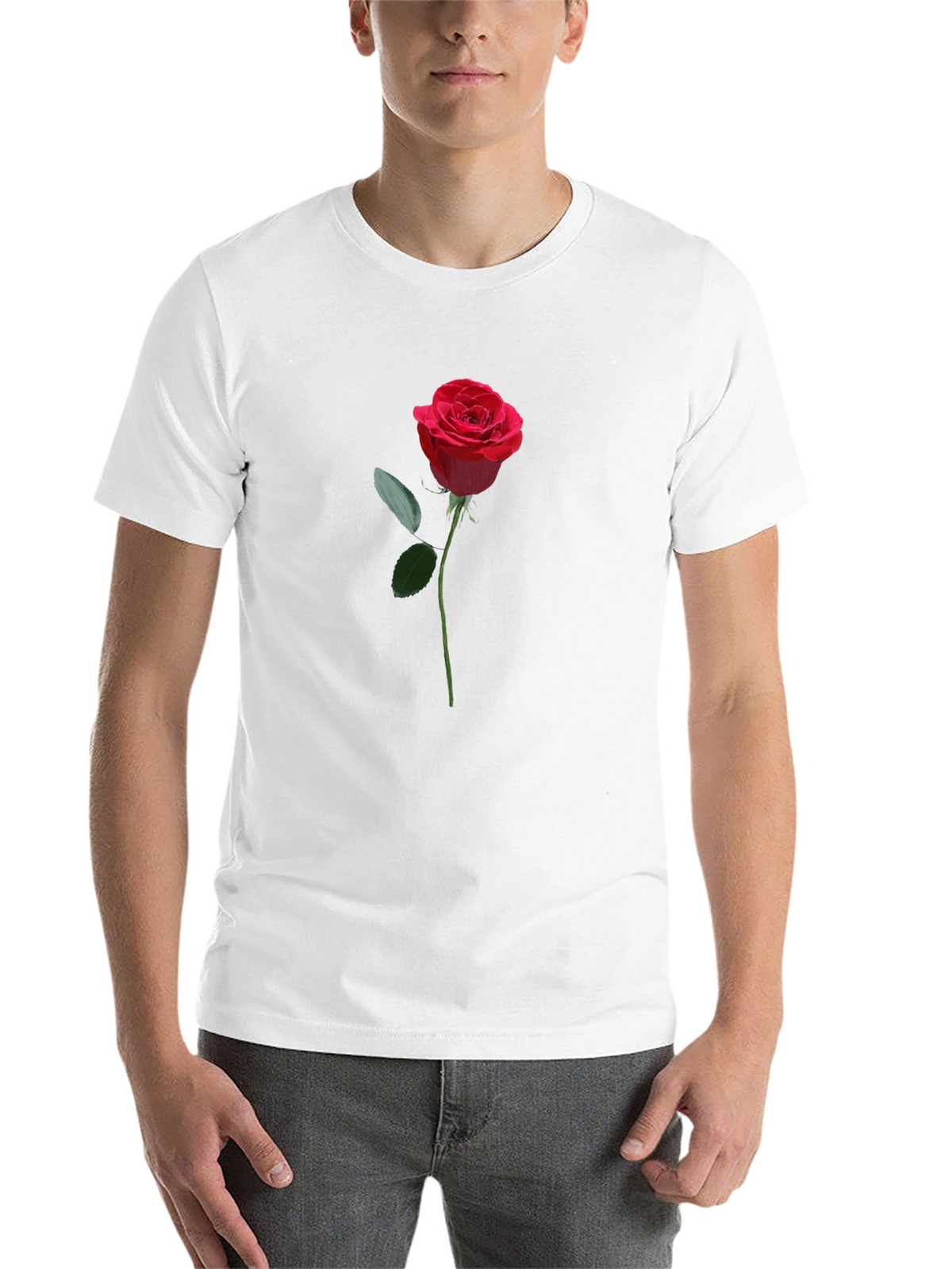 Rose Graphic Black T-Shirt