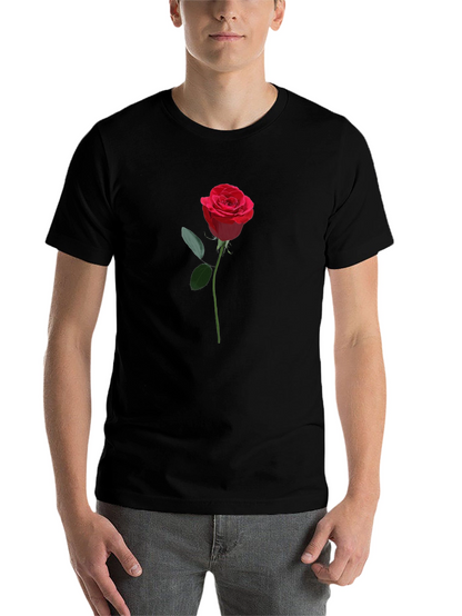 Rose Graphic Black T-Shirt