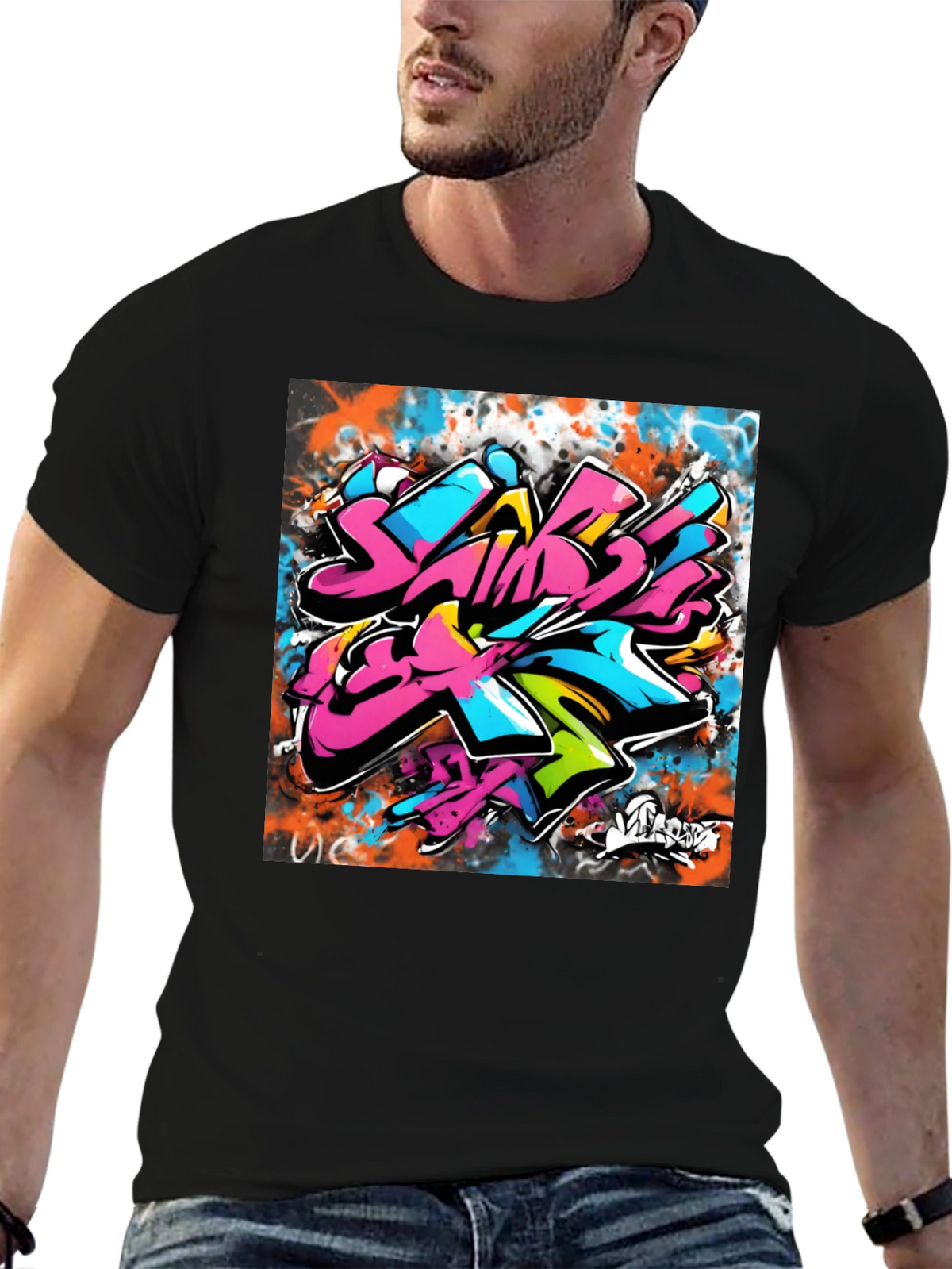 Graffiti Art Black T-Shirt
