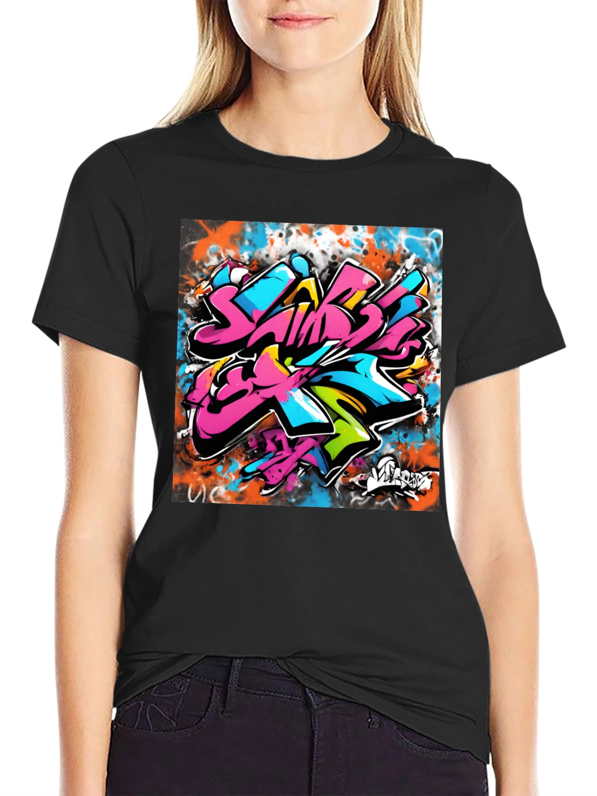 Graffiti Art Black T-Shirt