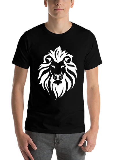 Lion Graphic Black T-Shirt - Mens Fashion