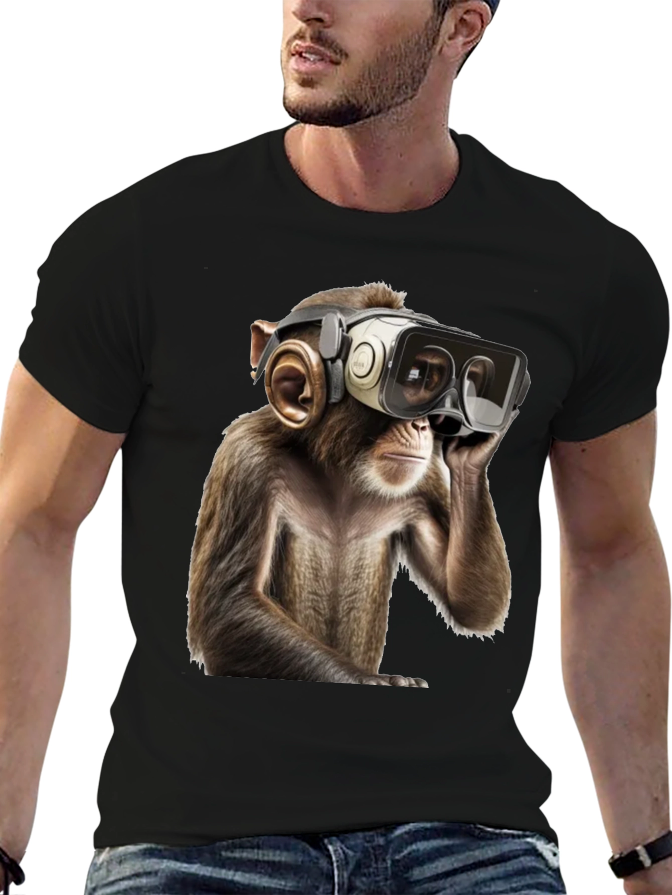 VR Monkey Graphic Tee - Cool & Quirky
