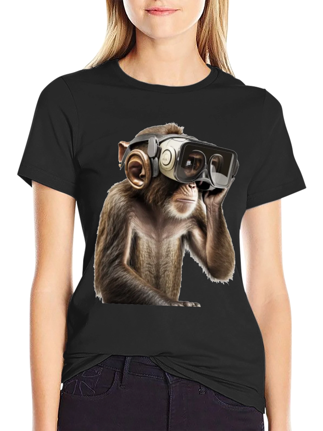 VR Monkey Graphic Tee - Cool & Quirky