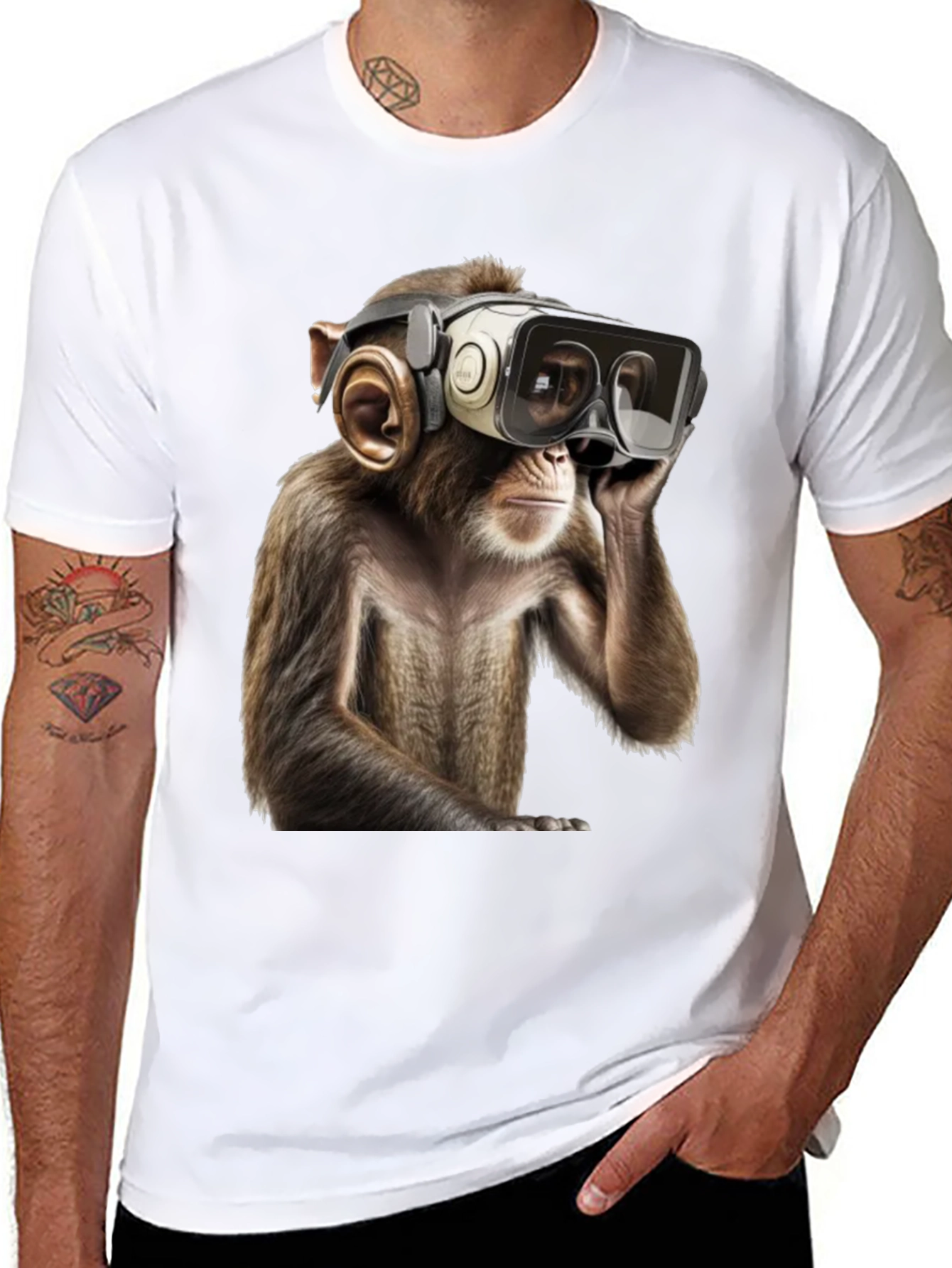 VR Monkey Graphic Tee - Cool & Quirky