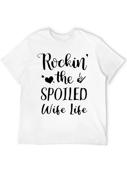 Rockin the Spoiled Wife Life Tee - Black