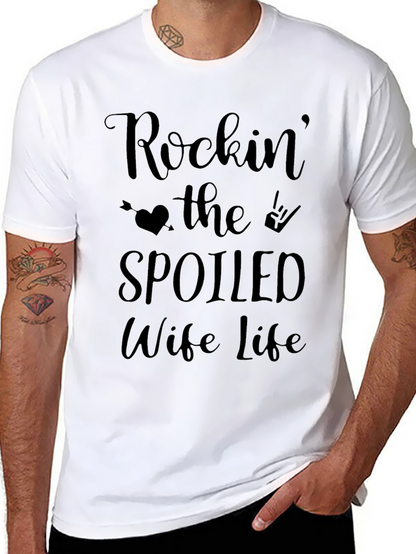 Rockin the Spoiled Wife Life Tee - Black