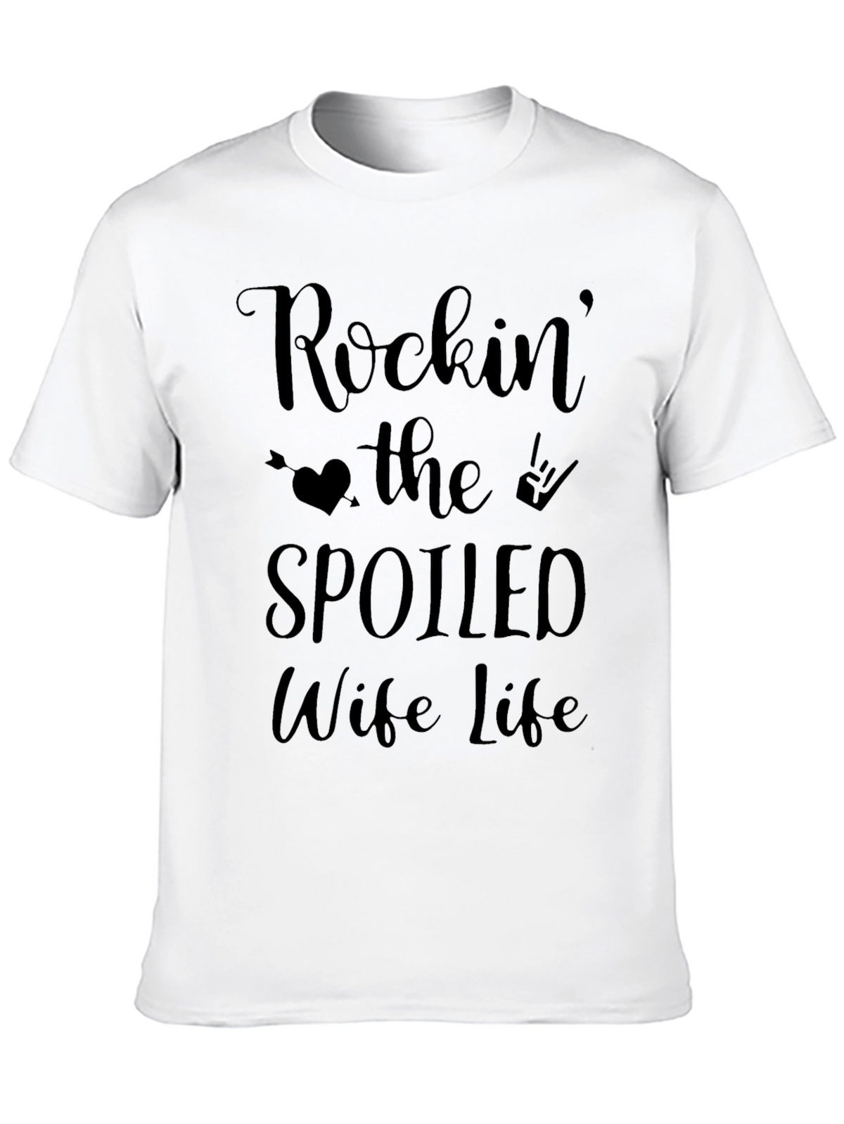 Rockin the Spoiled Wife Life Tee - Black