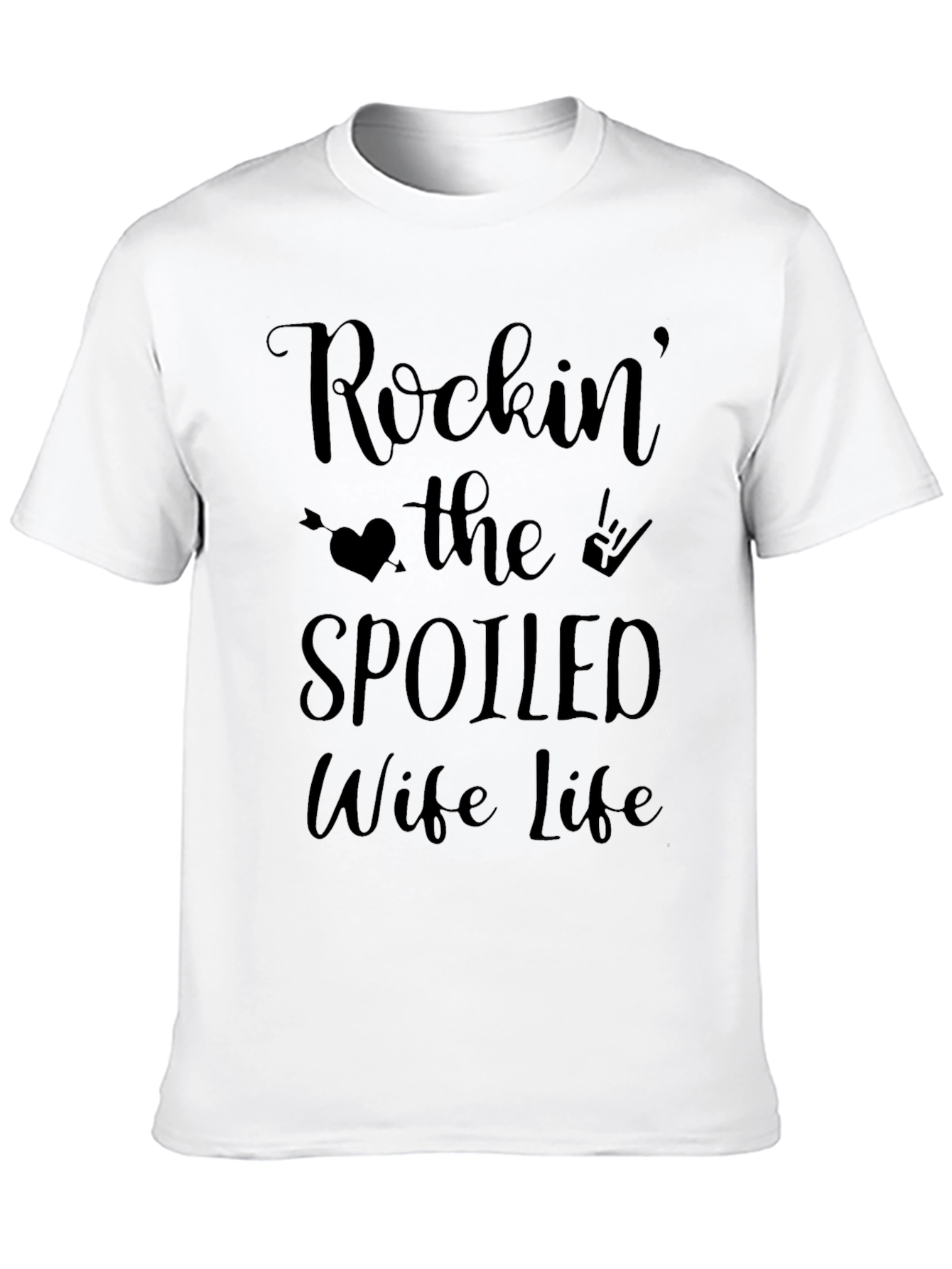 Rockin the Spoiled Wife Life Tee - Black