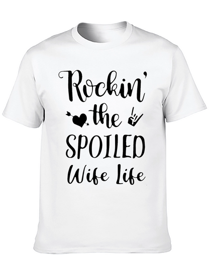 Rockin the Spoiled Wife Life Tee - Black