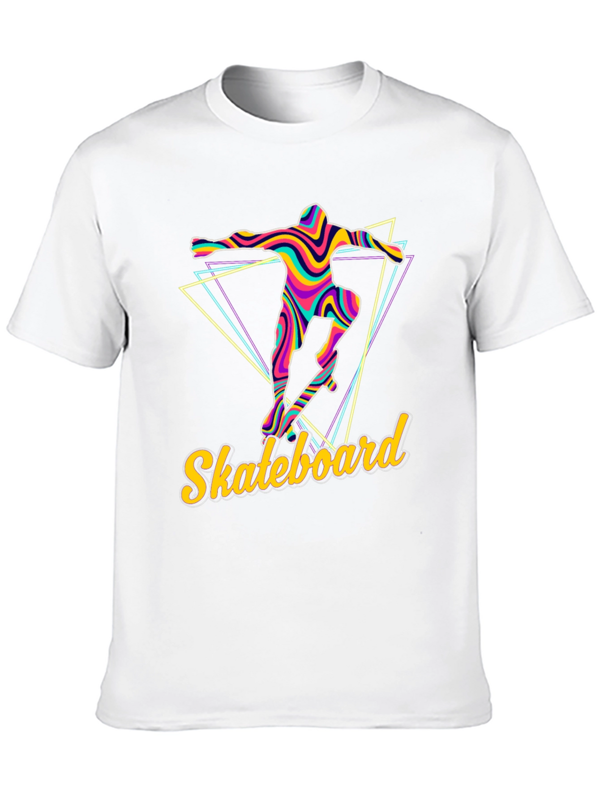 Retro Skateboarder Graphic Tee - Vibrant Design