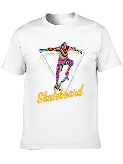 Retro Skateboarder Graphic Tee - Vibrant Design