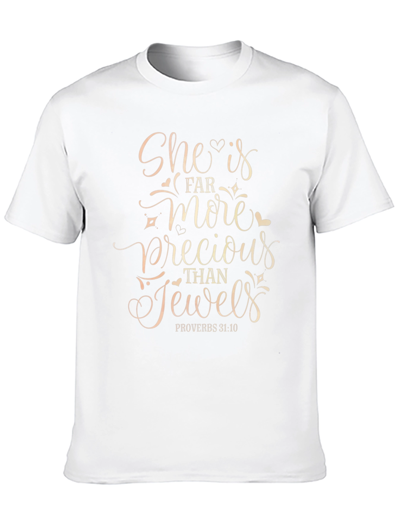 She is Precious T-Shirt Proverbs 31:10 Black