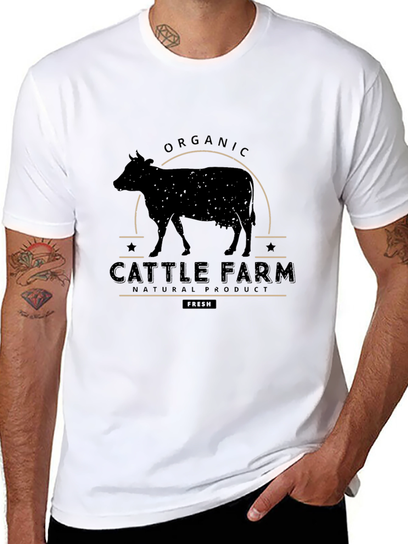 Organic Cattle Farm Graphic Tee