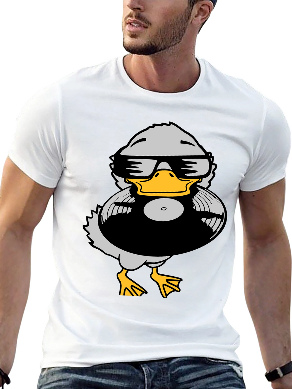 Duck DJ Graphic Tee - Black