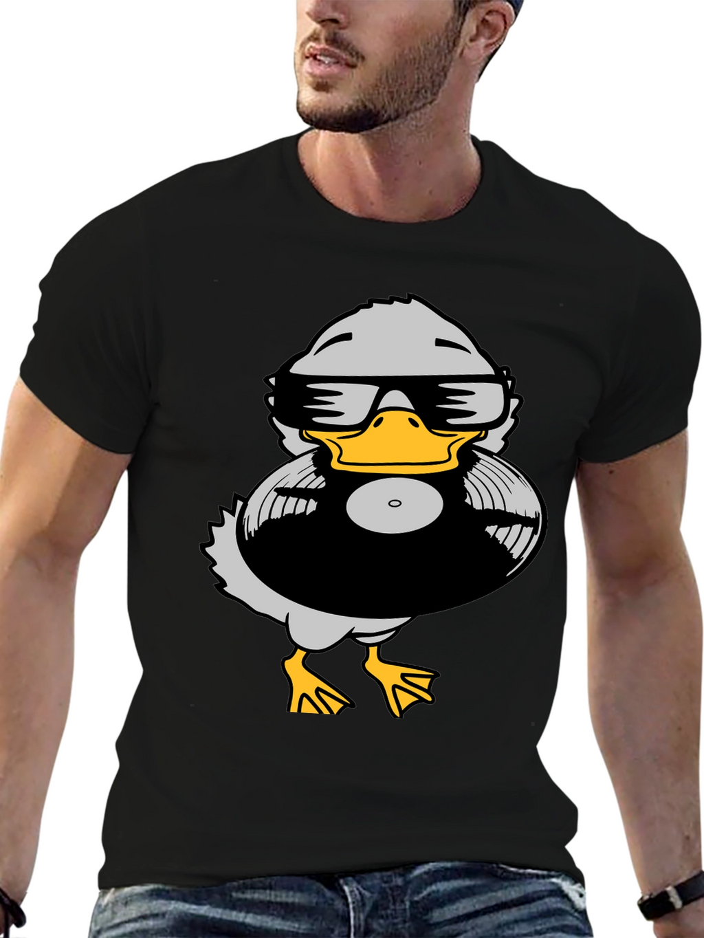 Duck DJ Graphic Tee - Black