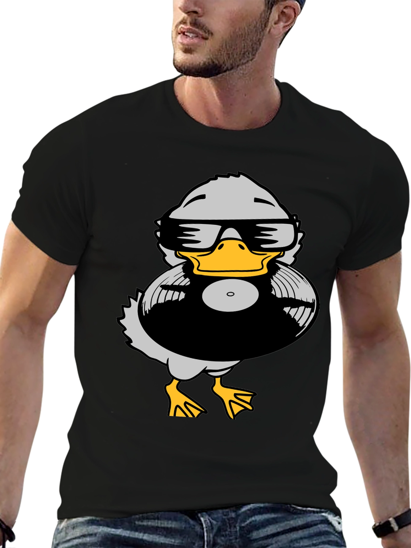 Duck DJ Graphic Tee - Black