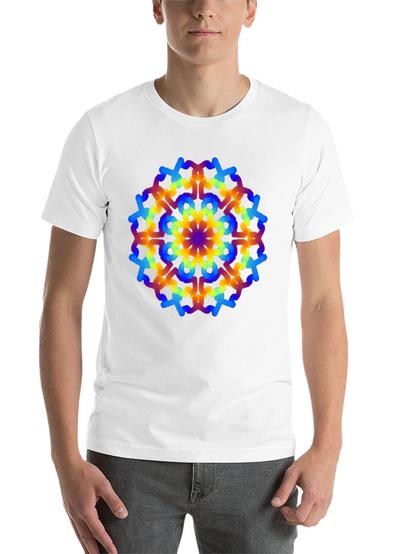 Rainbow Mandala Graphic Black T-Shirt