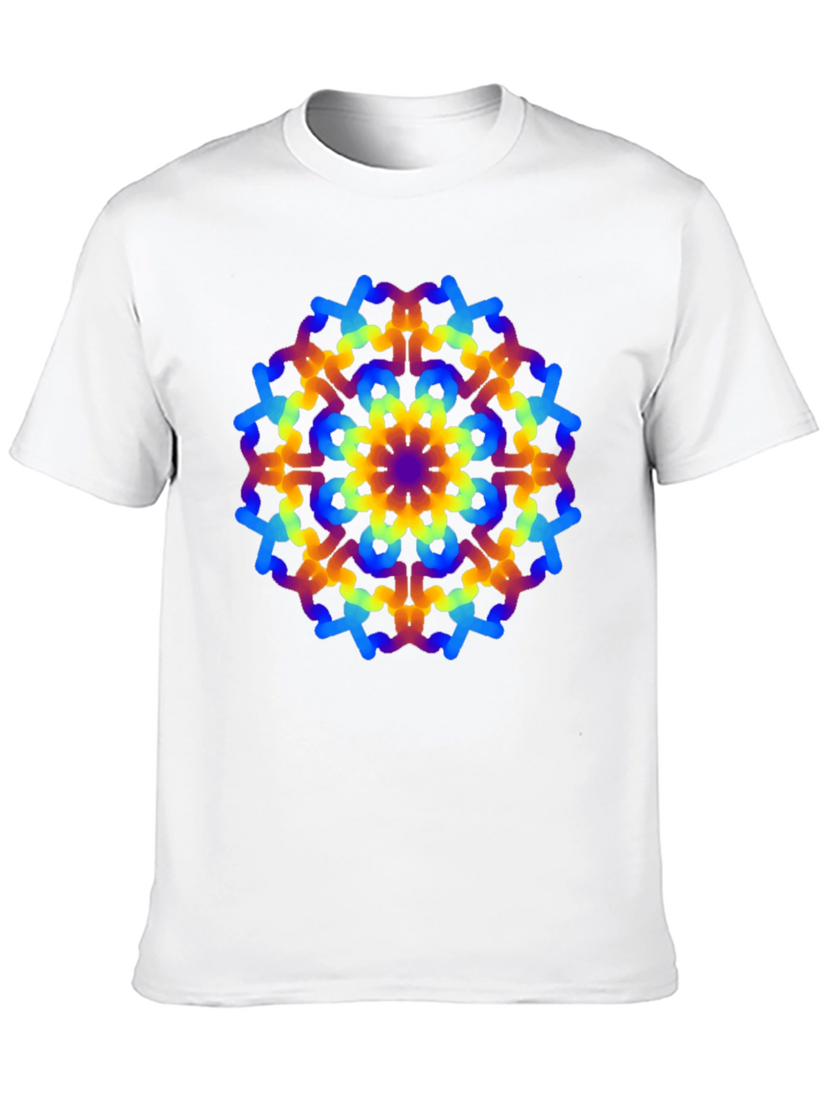 Rainbow Mandala Graphic Black T-Shirt