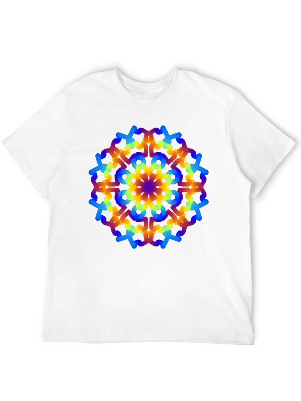 Rainbow Mandala Graphic Black T-Shirt