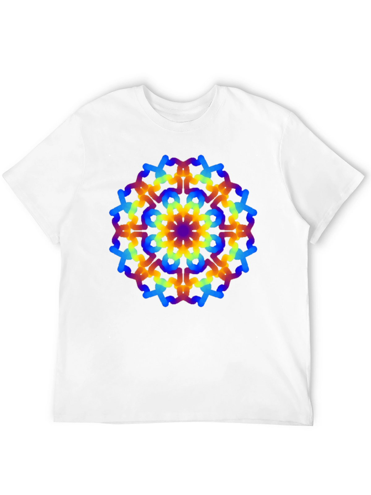 Rainbow Mandala Graphic Black T-Shirt
