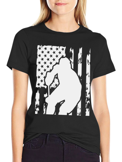 American Flag Hockey Player Graphic Tee