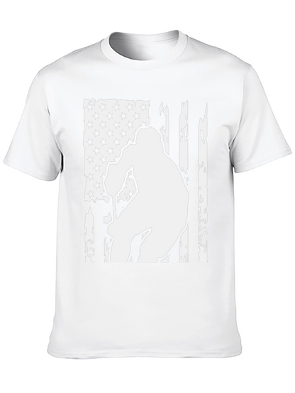 American Flag Hockey Player Graphic Tee