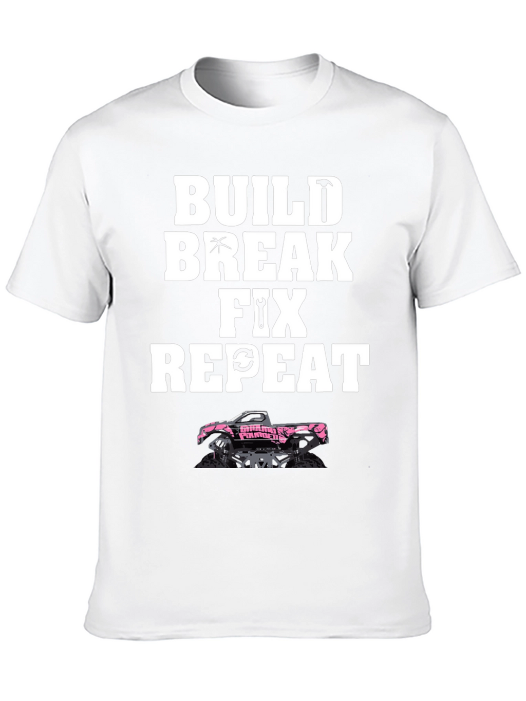Build Break Fix Repeat Black Graphic Tee