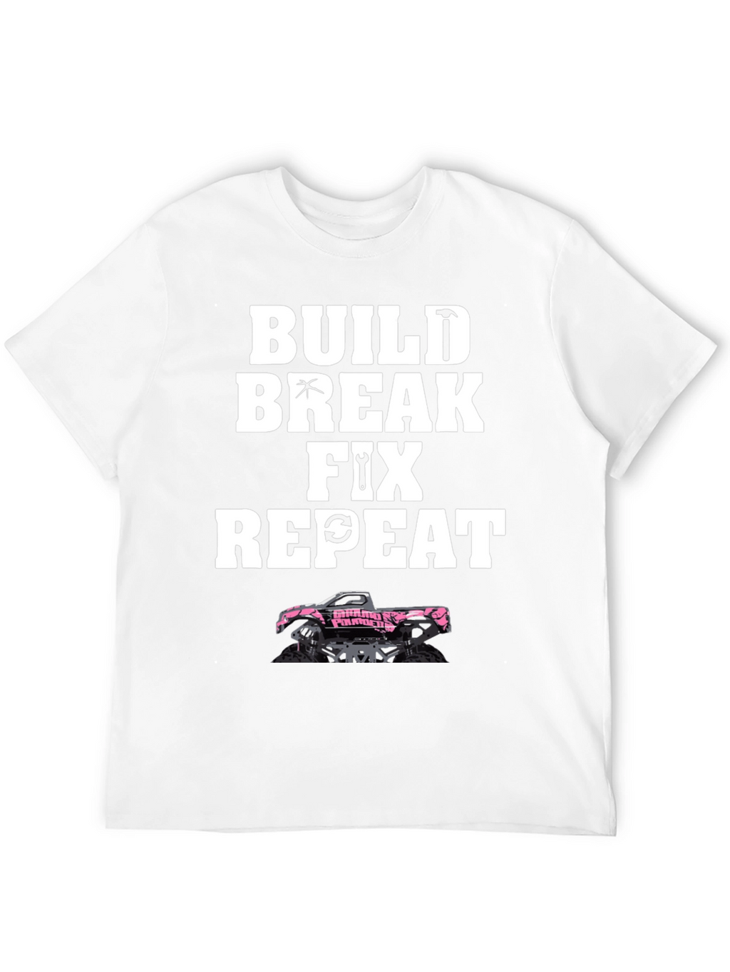 Build Break Fix Repeat Black Graphic Tee