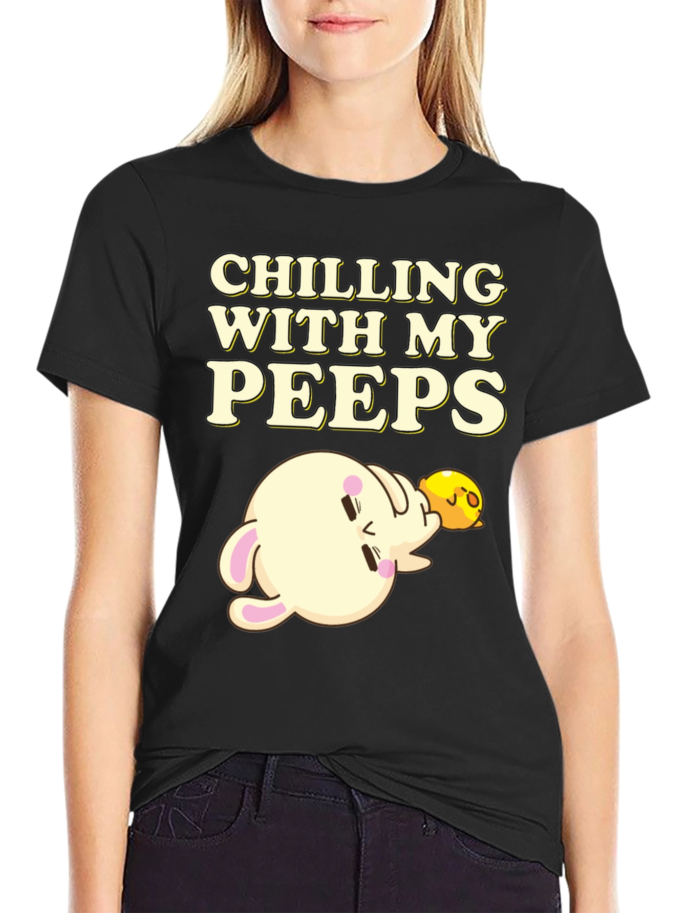 Chilling with my Peeps T-Shirt Black