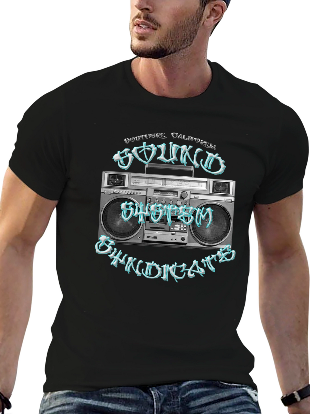 Retro Boombox T-Shirt - Southern California Sound System