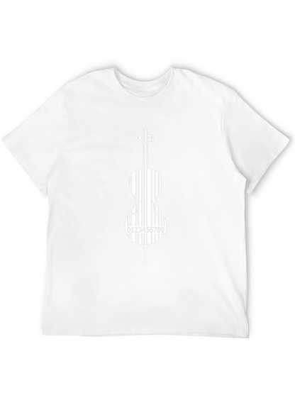 Barcode Cello Graphic Tee - Black Music Shirt