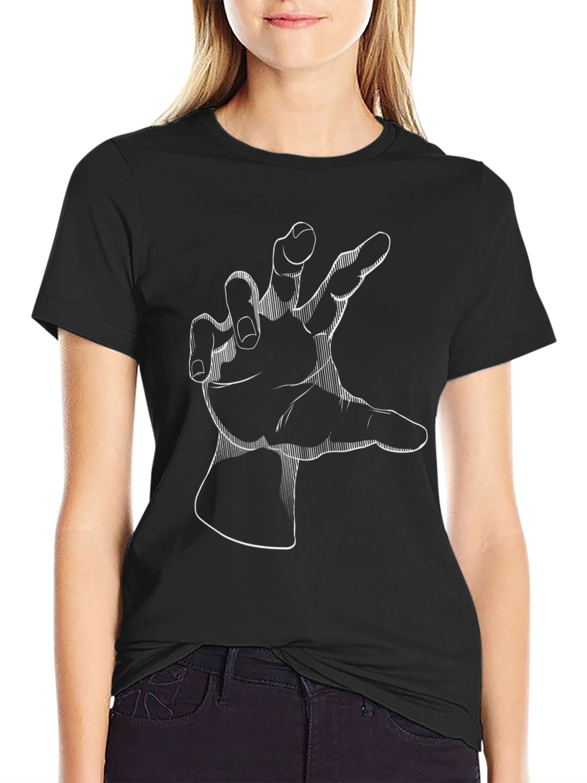 Hand Graphic Black T-Shirt