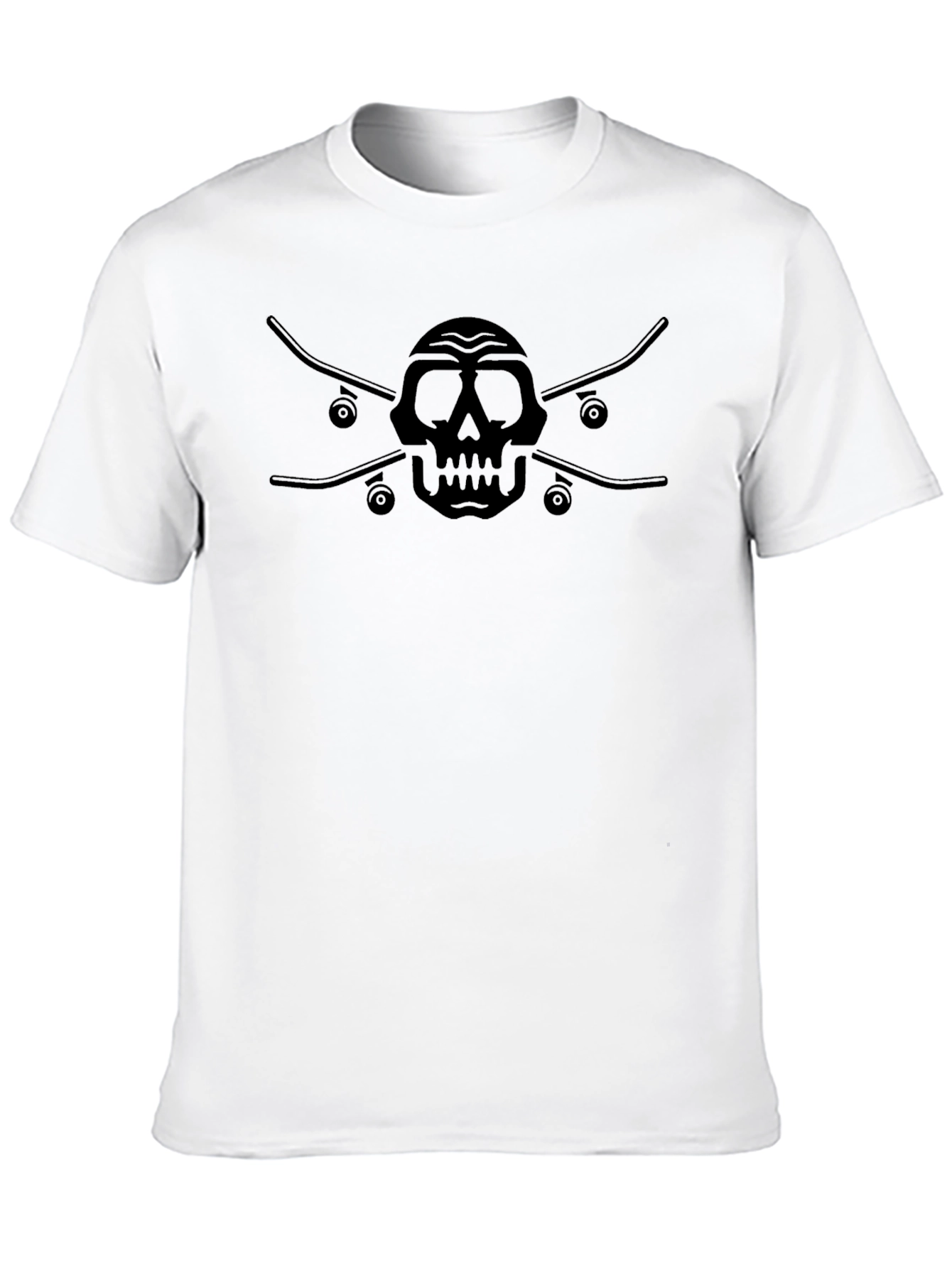 Skull & Skateboards Graphic T-Shirt - Mens Black Tee