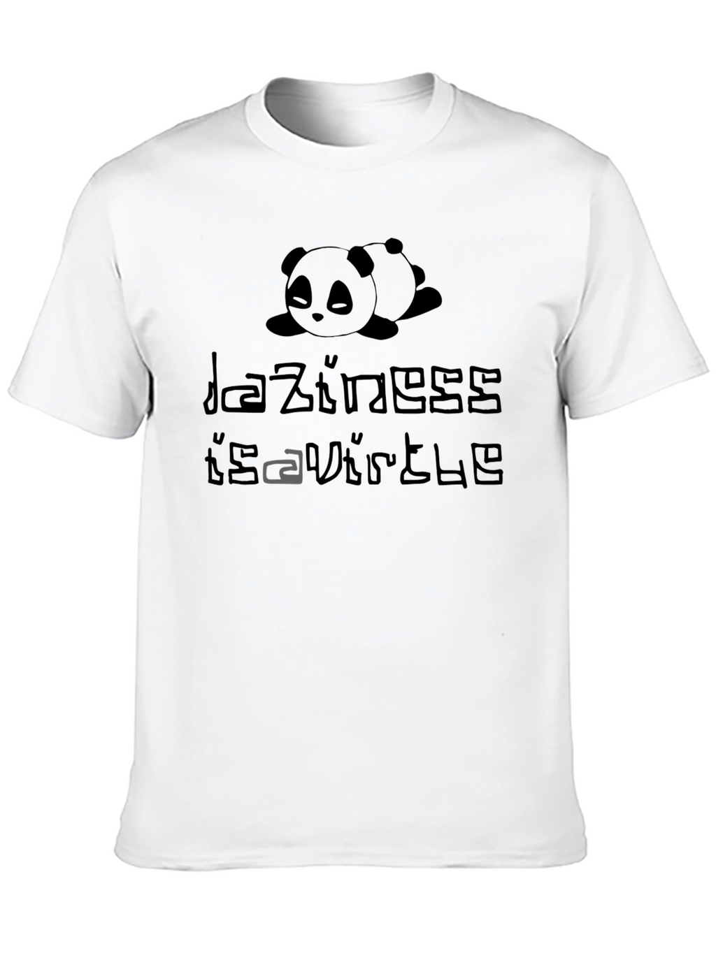 Lazy Panda Graphic T-Shirt - Laziness is a Virtue