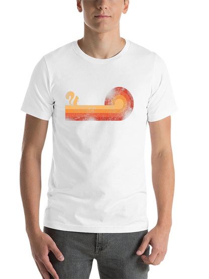 Retro Squirrel Sunset Graphic Tee - Classic Style