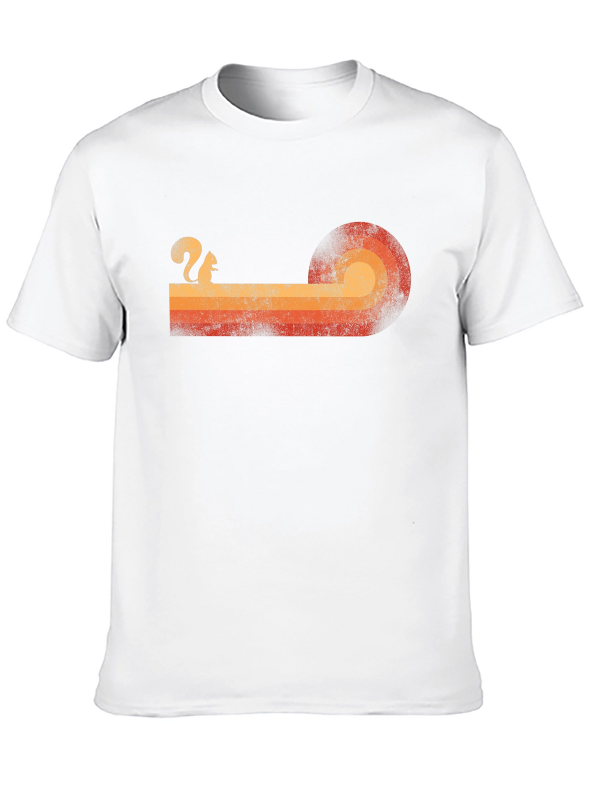Retro Squirrel Sunset Graphic Tee - Classic Style