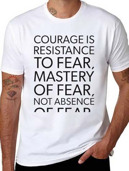 Courage Quote Black T-Shirt