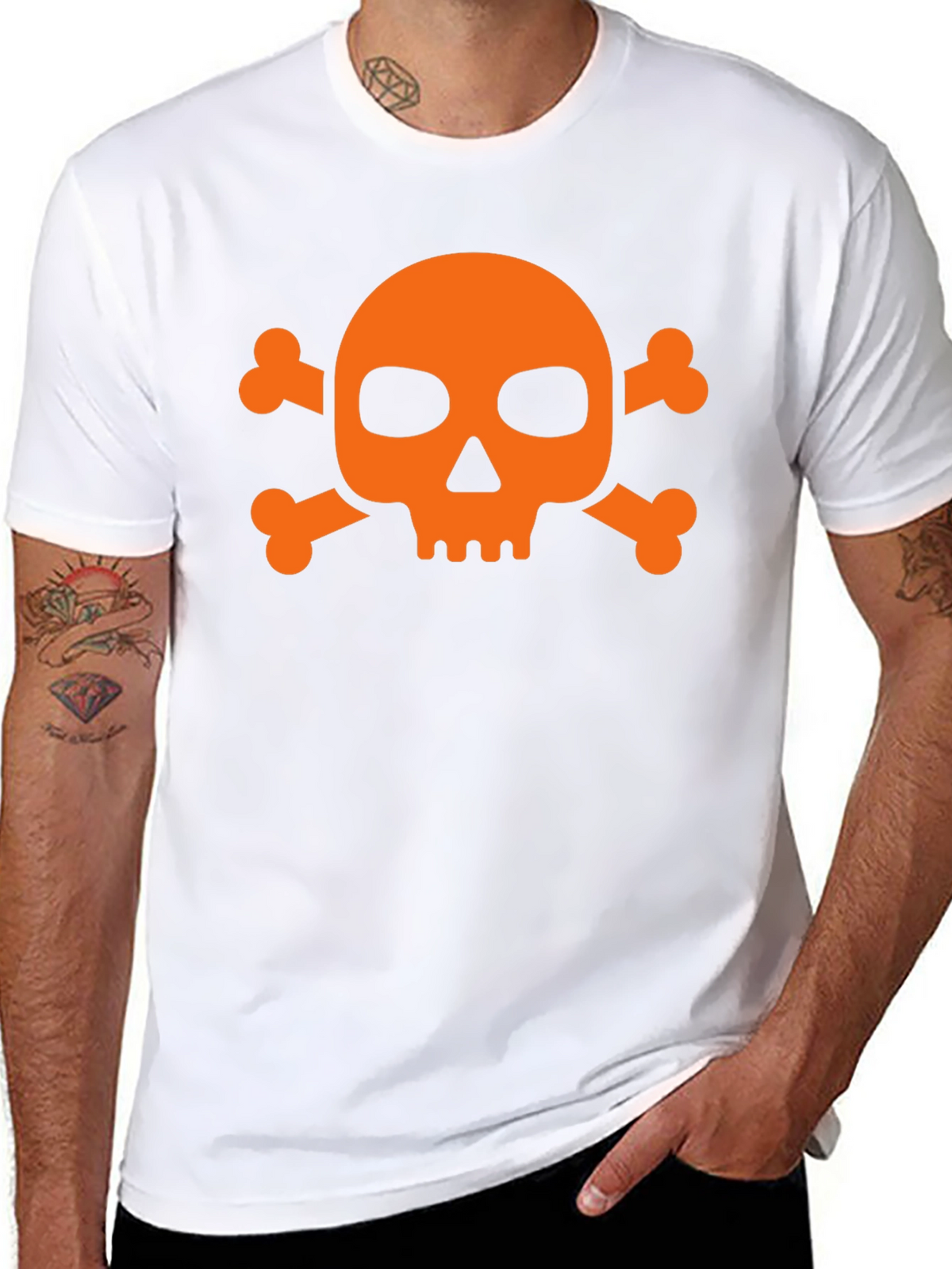Skull & Crossbones Graphic T-Shirt - Mens Black Tee