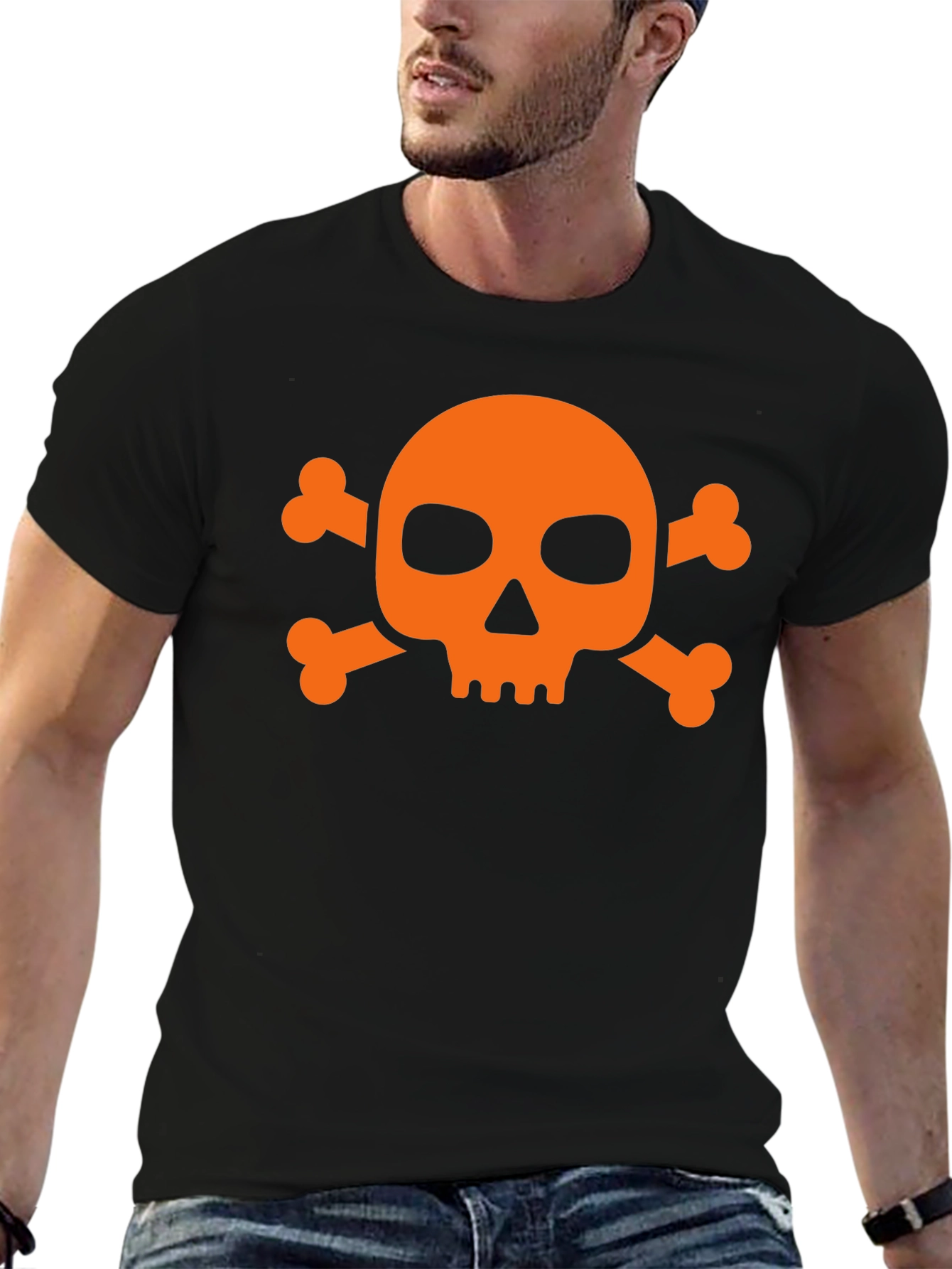 Skull & Crossbones Graphic T-Shirt - Mens Black Tee