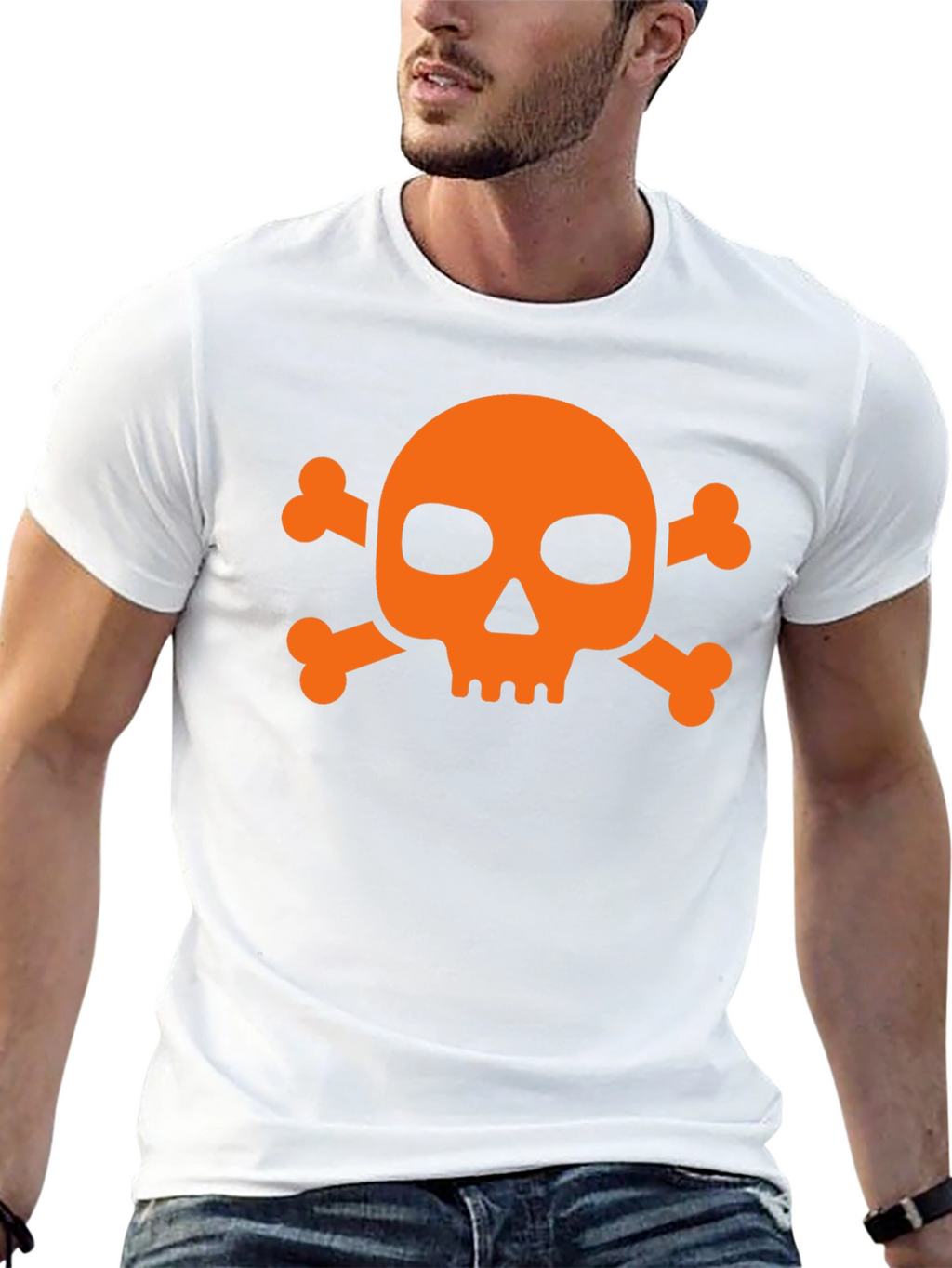 Skull & Crossbones Graphic T-Shirt - Mens Black Tee