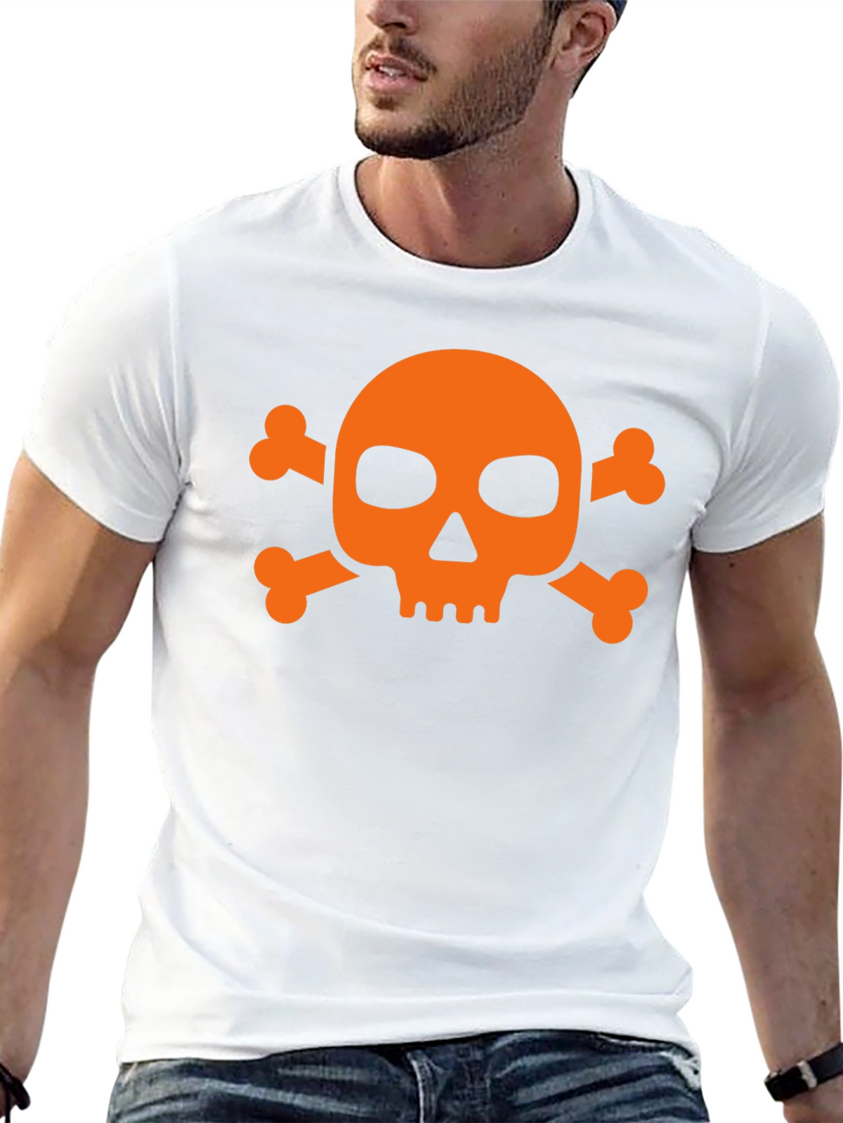 Skull & Crossbones Graphic T-Shirt - Mens Black Tee