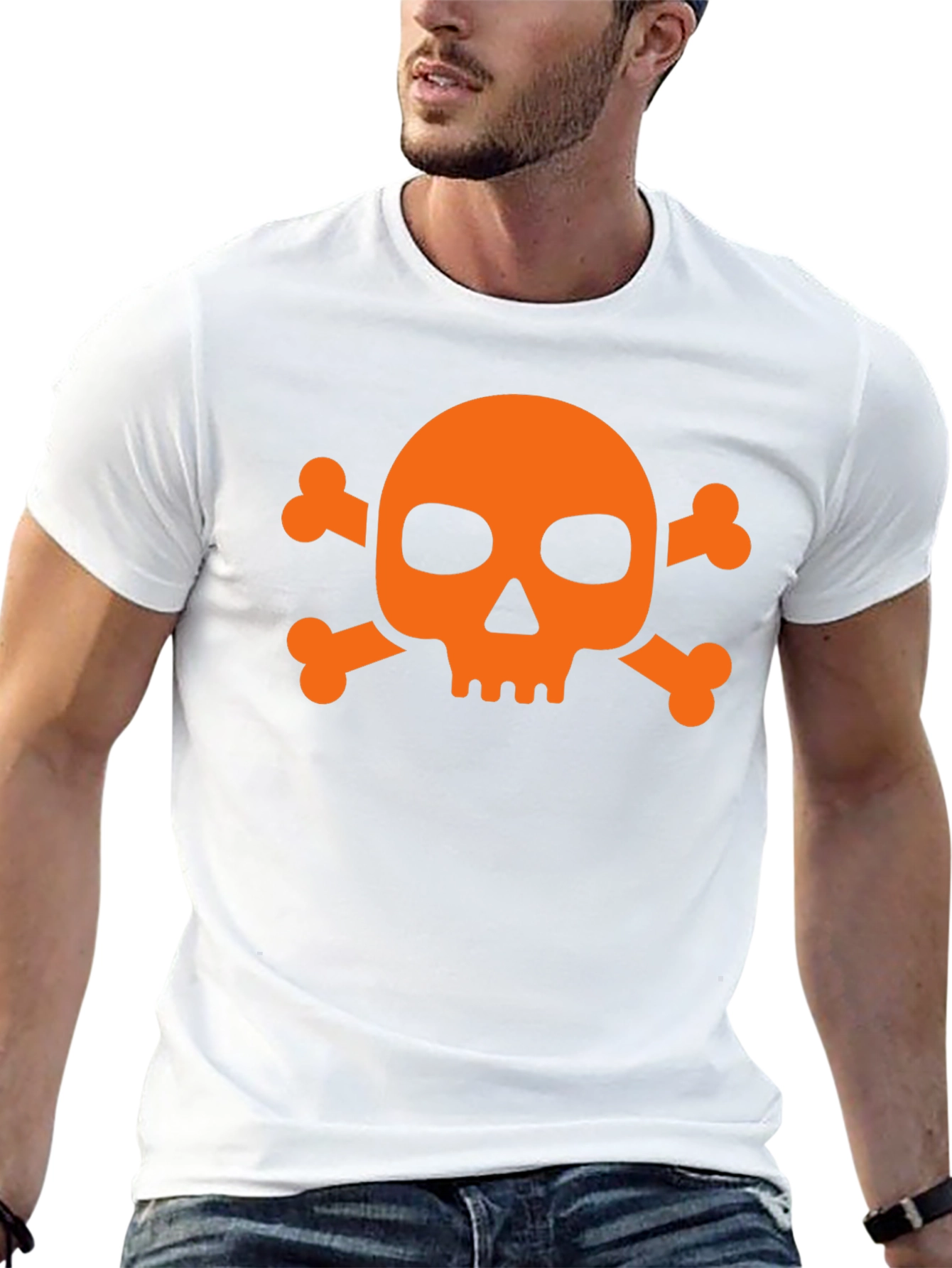 Skull & Crossbones Graphic T-Shirt - Mens Black Tee