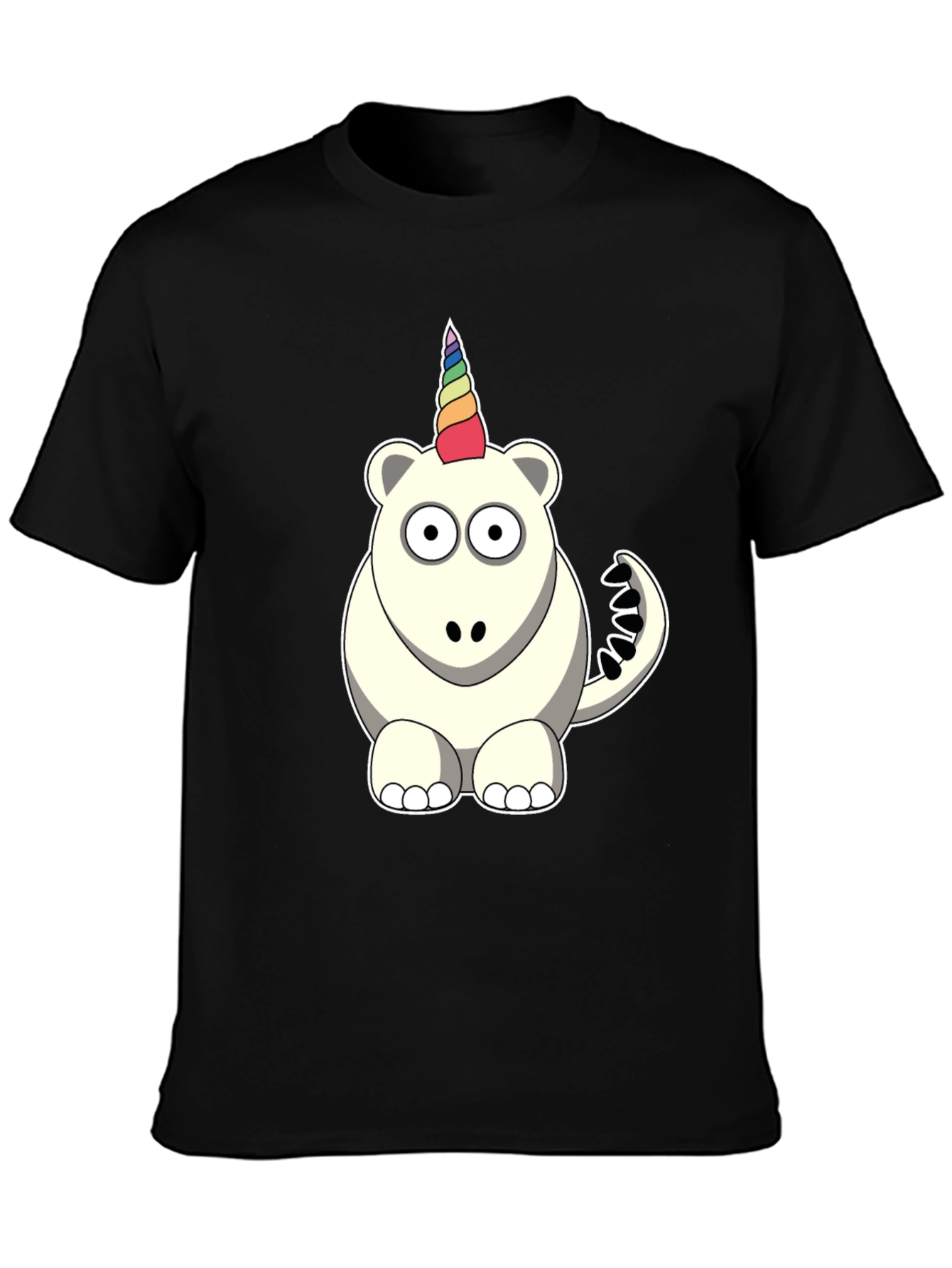 Unicorn Bear Graphic Tee - Mens Black T-Shirt