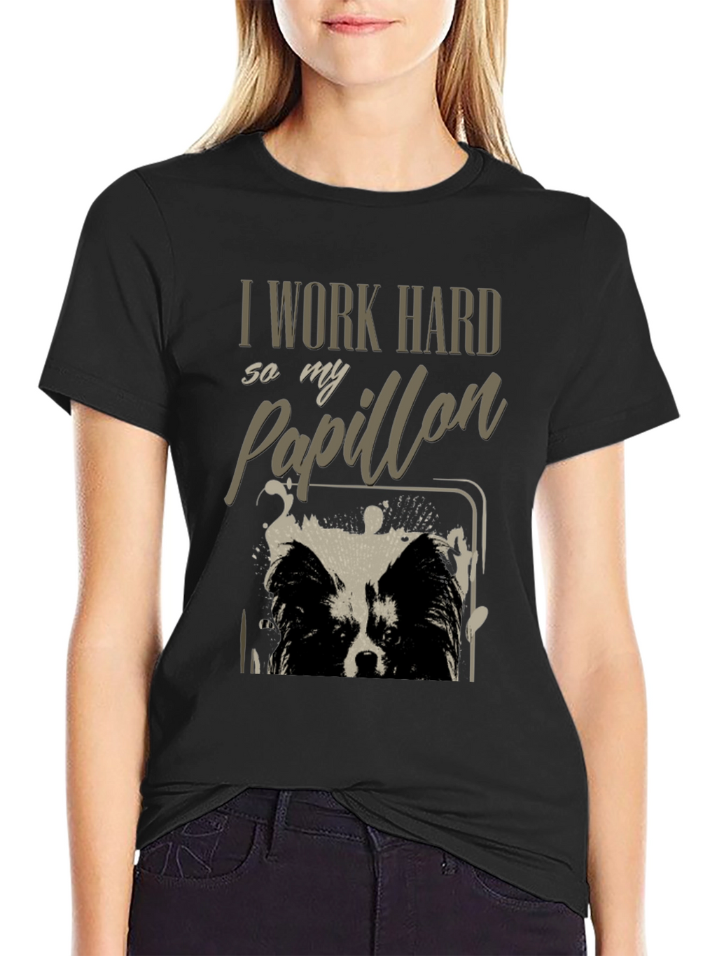 I Work Hard So My Papillon T-Shirt